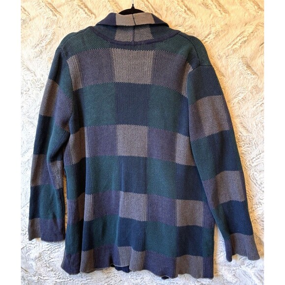 Mod Cloth Cardigan Sweater Womens Size 1X Open Front‎ Cozy 100% Cotton Blue Cozy - Picture 5 of 9